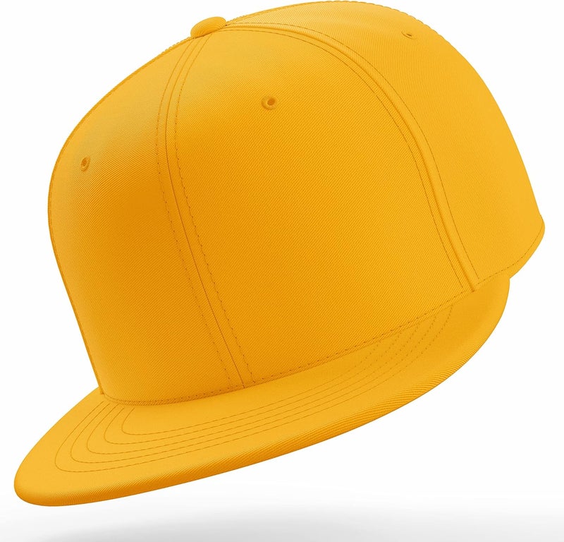 Daxton Store Classic Blank Snapback Flat Bill Visor Hat Cap One Size Adjustable Back - Image 4